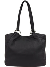 Logo Plate Tote Bag Black