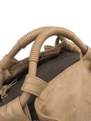 ナッパアイレアナグラムエンボスハンドバッグ ゴールド