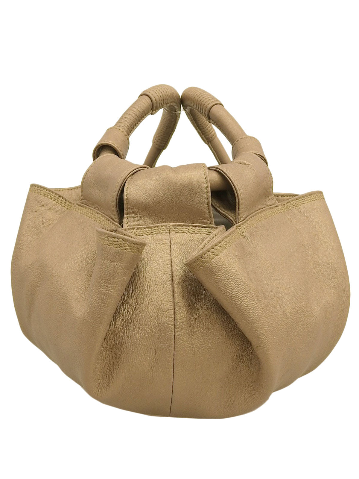 ナッパアイレアナグラムエンボスハンドバッグ ゴールド