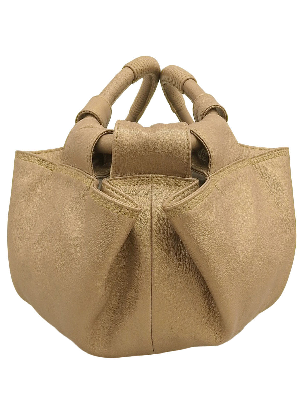 ナッパアイレアナグラムエンボスハンドバッグ ゴールド