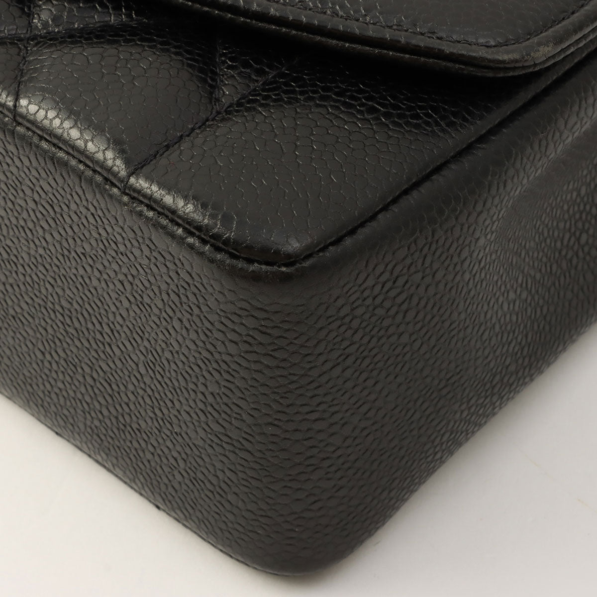 Circa 1995 Caviar Skin Diana Flap Chain Bag 25cm Black