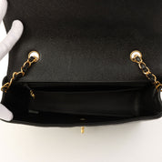 Circa 1995 Caviar Skin Diana Flap Chain Bag 25cm Black