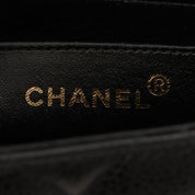 Circa 1995 Caviar Skin Diana Flap Chain Bag 25cm Black