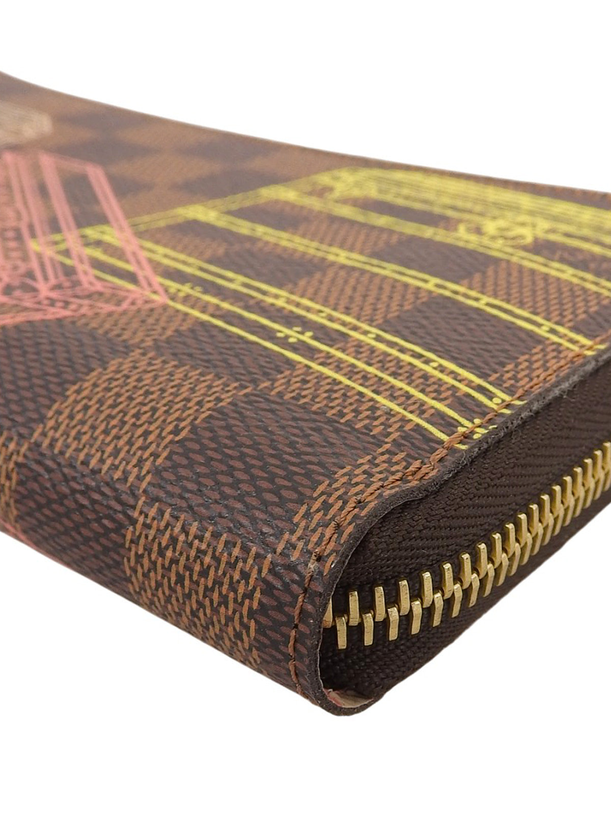 2014 Damier Canvas Trunk Zippy Wallet in Brown/Multi