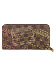 2014 Damier Canvas Trunk Zippy Wallet in Brown/Multi