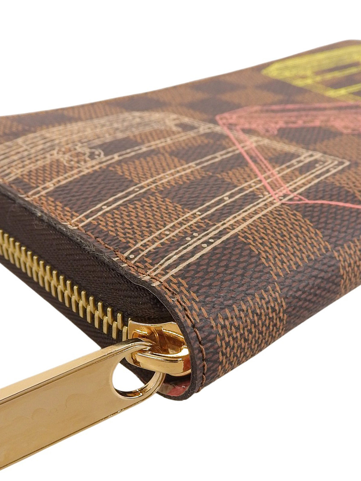 2014 Damier Canvas Trunk Zippy Wallet in Brown/Multi