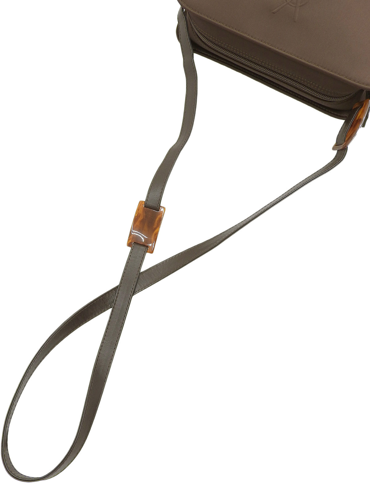 尼龙 Logo 棕色大理石纹单肩包 棕色