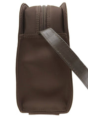 尼龙 Logo 棕色大理石纹单肩包 棕色