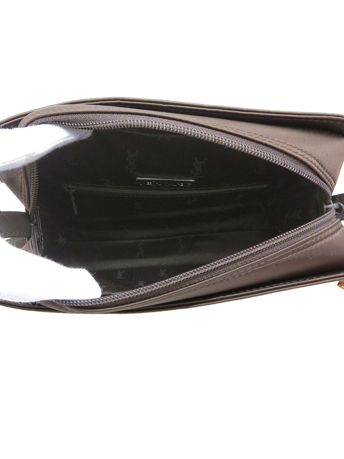 尼龙 Logo 棕色大理石纹单肩包 棕色