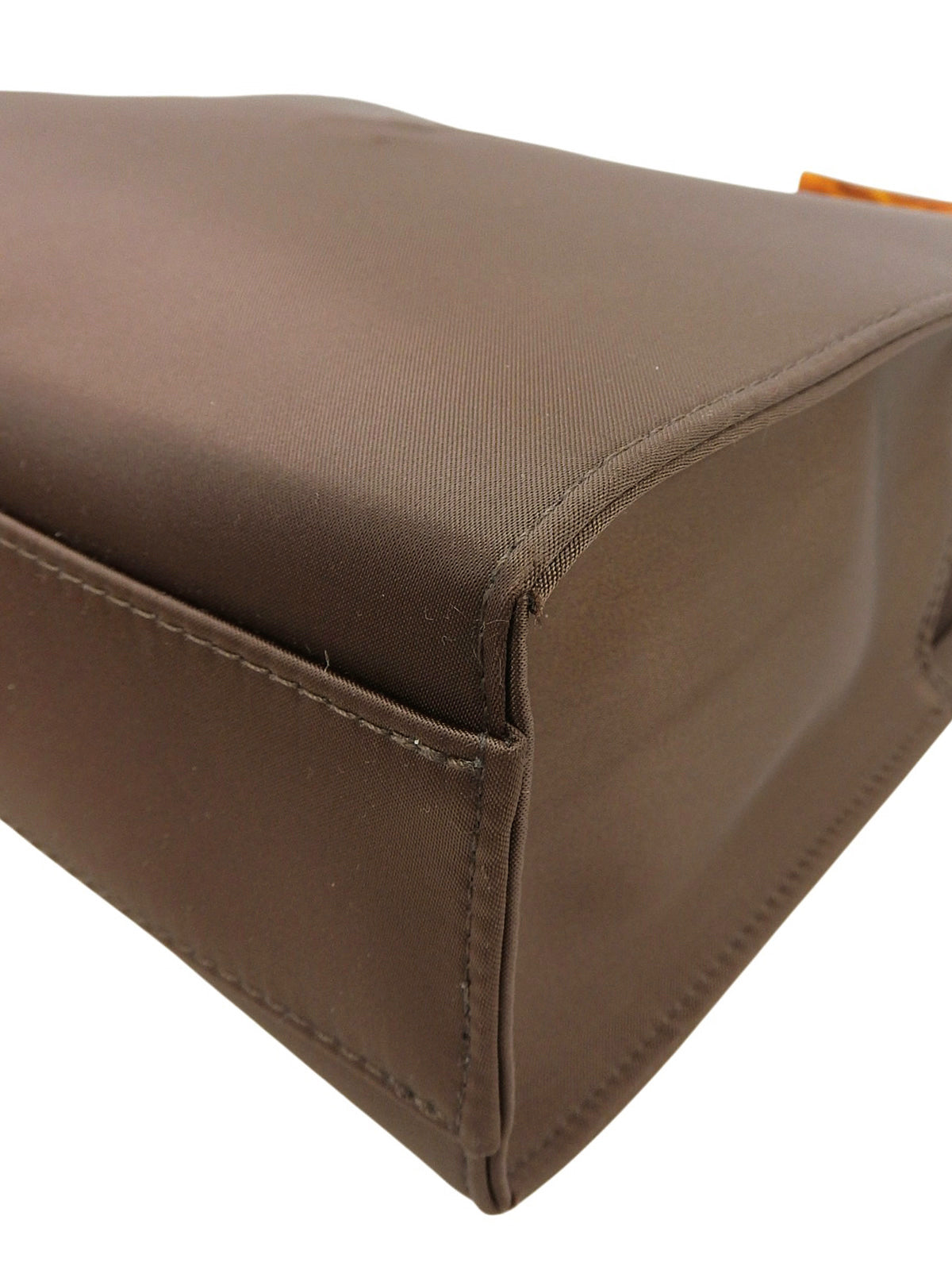 尼龙 Logo 棕色大理石纹单肩包 棕色