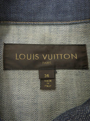 Denim Belt Ted Logo Button Jacket in Indigo