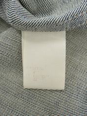 Denim Belt Ted Logo Button Jacket in Indigo