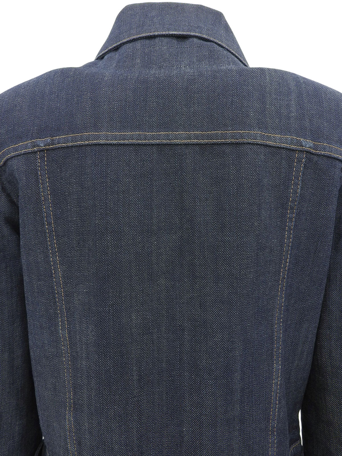 Denim Belt Ted Logo Button Jacket in Indigo