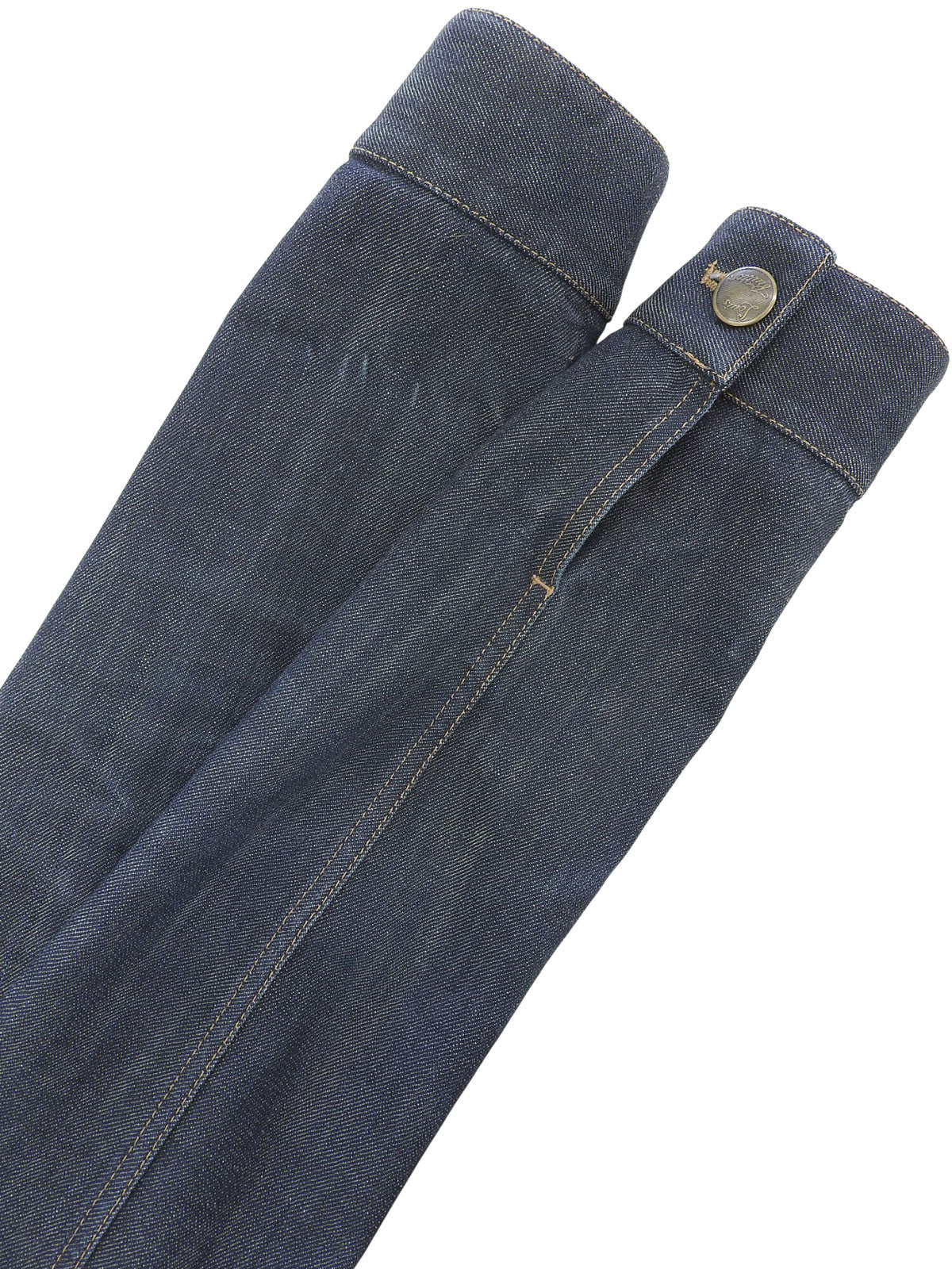 Denim Belt Ted Logo Button Jacket in Indigo
