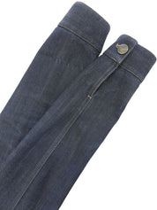 Denim Belt Ted Logo Button Jacket in Indigo