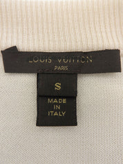 スパンコールレースデザインニットトップス アイボリー