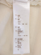 スパンコールレースデザインニットトップス アイボリー