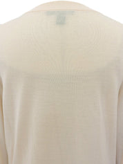 スパンコールレースデザインニットトップス アイボリー