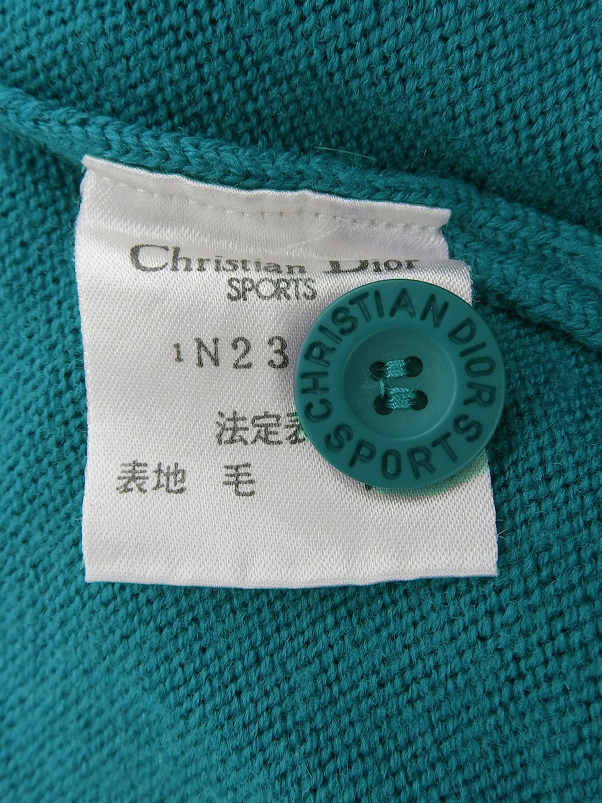 Emerald green wool logo embroidered knit vest