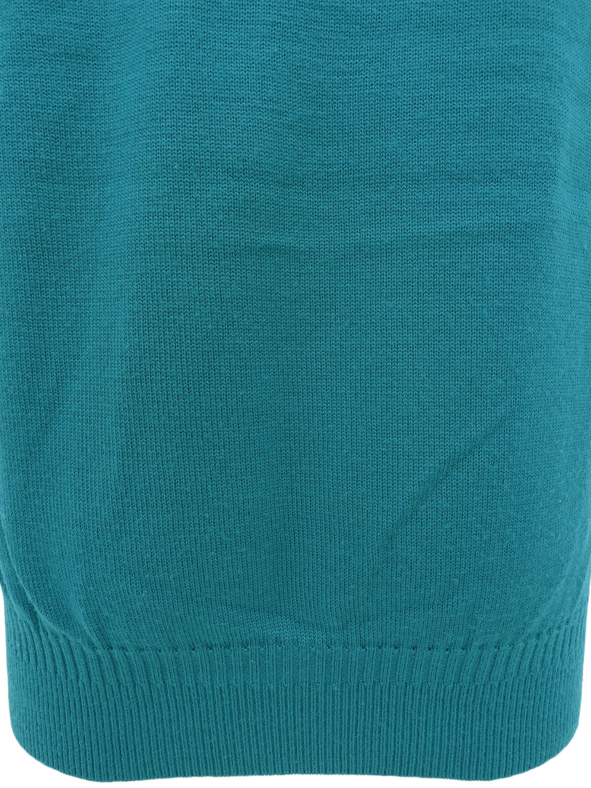 Emerald green wool logo embroidered knit vest