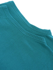 Emerald green wool logo embroidered knit vest