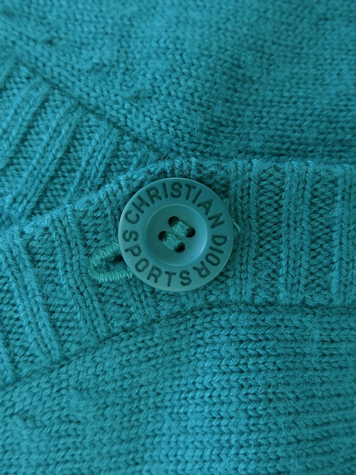 Emerald green wool logo embroidered knit vest