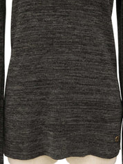 Logo Plate V-Neck Knit Top #L Gray