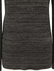 Logo Plate V-Neck Knit Top #L Gray