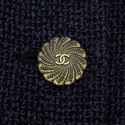 CC mark logo embroidered half-sleeve double-breasted jacket #40 Navy