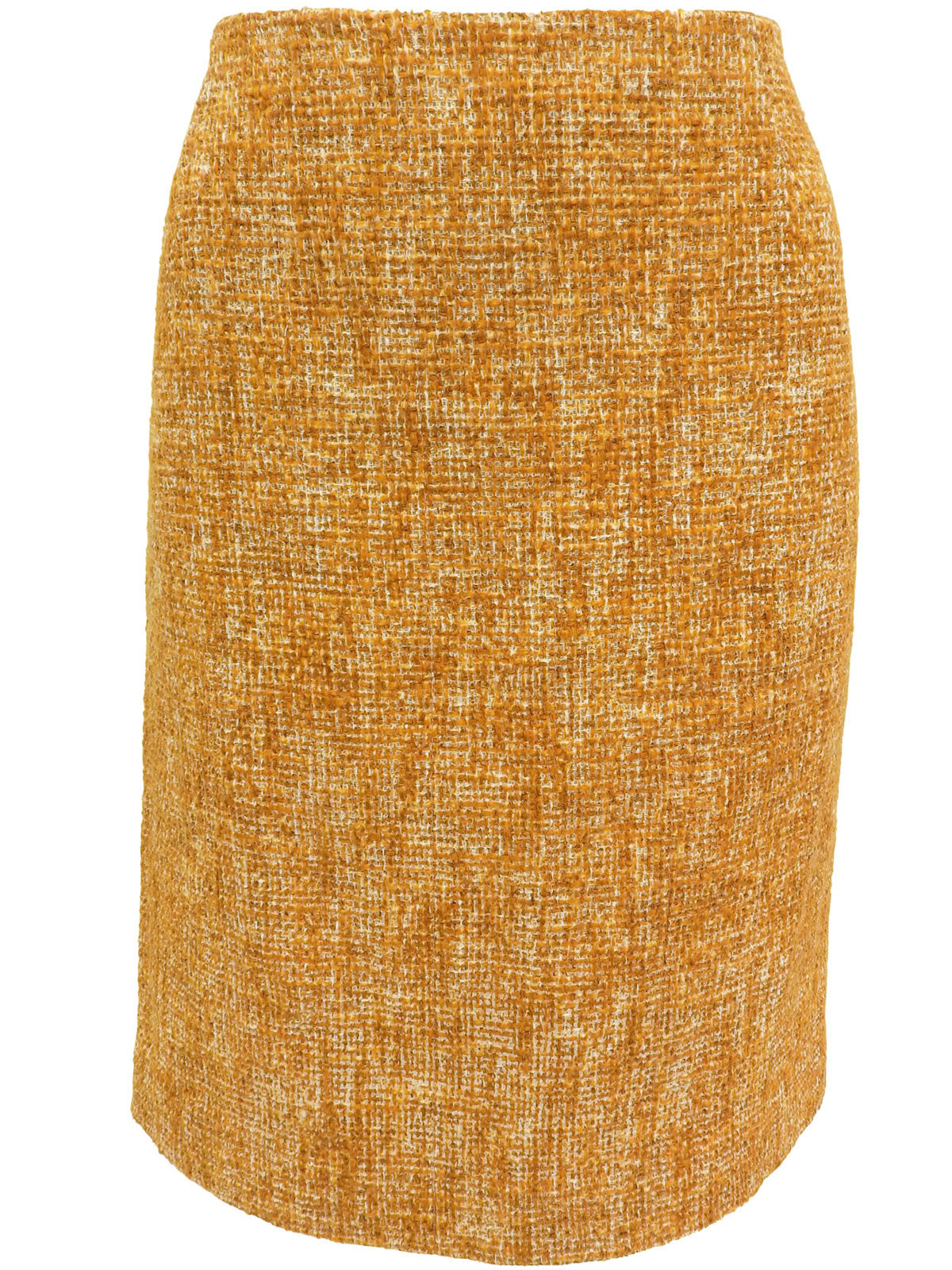 トリムデザインノーカラーセットアップ マスタード/ホワイト