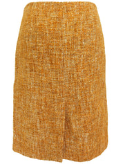 トリムデザインノーカラーセットアップ マスタード/ホワイト