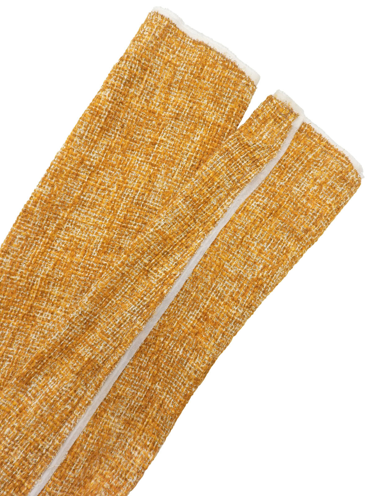 トリムデザインノーカラーセットアップ マスタード/ホワイト