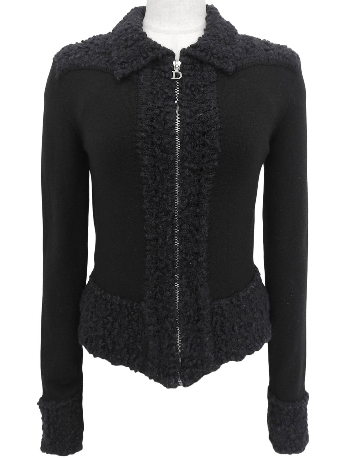 ロゴプレートジップアップアンサンブル　ブラック/ネイビー