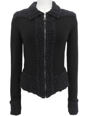 ロゴプレートジップアップアンサンブル　ブラック/ネイビー