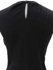 2006 CC Mark Plate Frill Sleeveless Blouse Black