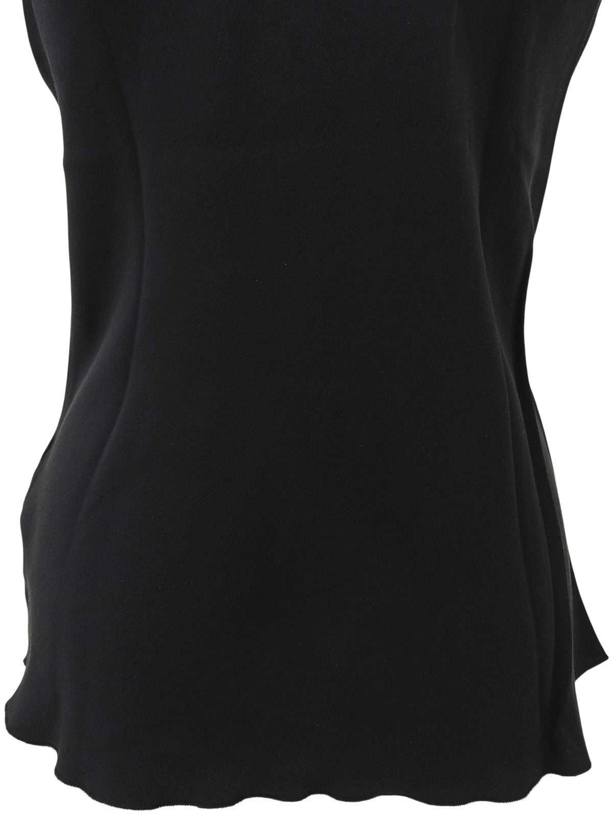 2006 CC Mark Plate Frill Sleeveless Blouse Black