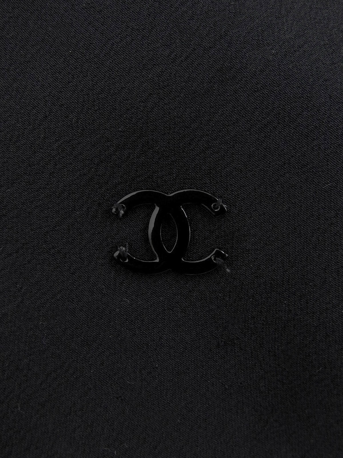 2006 CC 标志牌荷叶边无袖衬衫 黑色