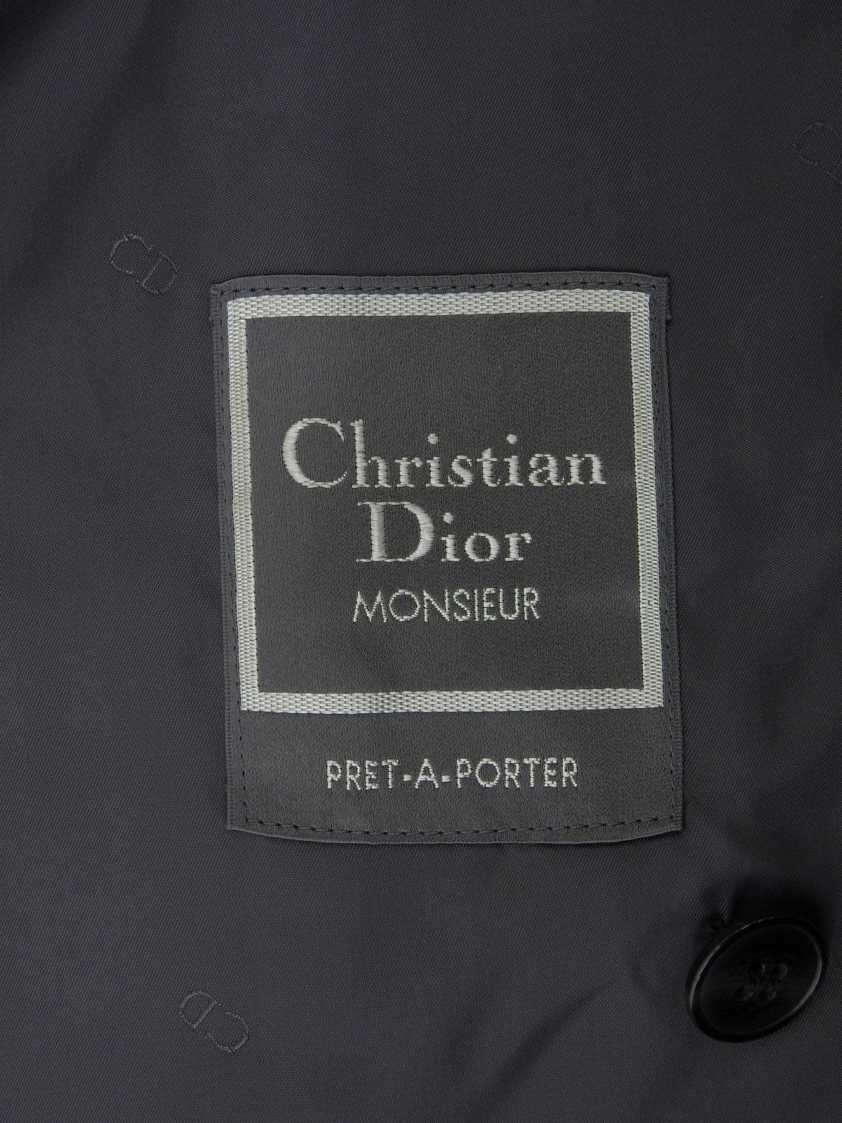 Glen Check Pattern Double-Breasted Jacket Black/White