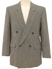 黑白格纹双排扣夹克