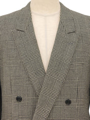 黑白格纹双排扣夹克