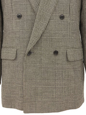 黑白格纹双排扣夹克