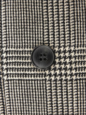 黑白格纹双排扣夹克
