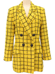 Yellow Check Pattern Jacket