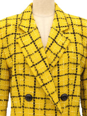 Yellow Check Pattern Jacket