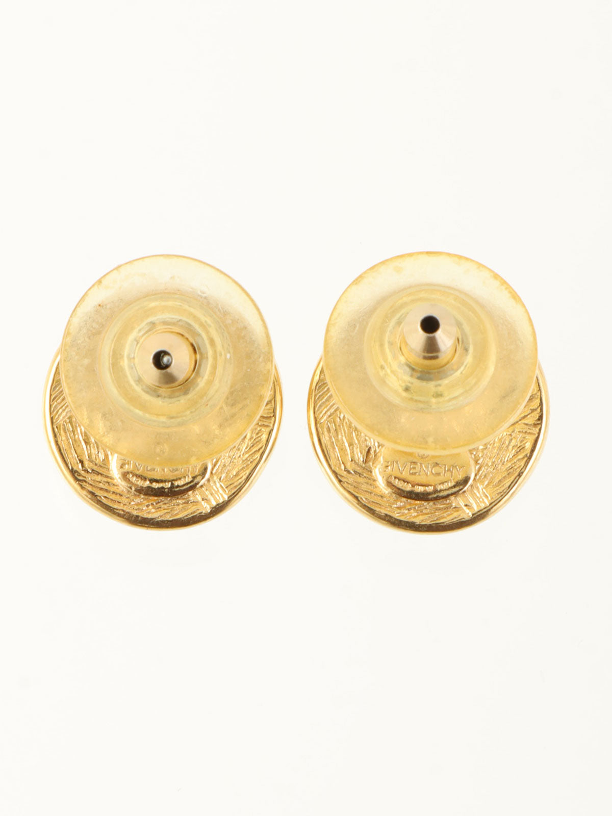 珍珠圆形Logo耳环（金色）