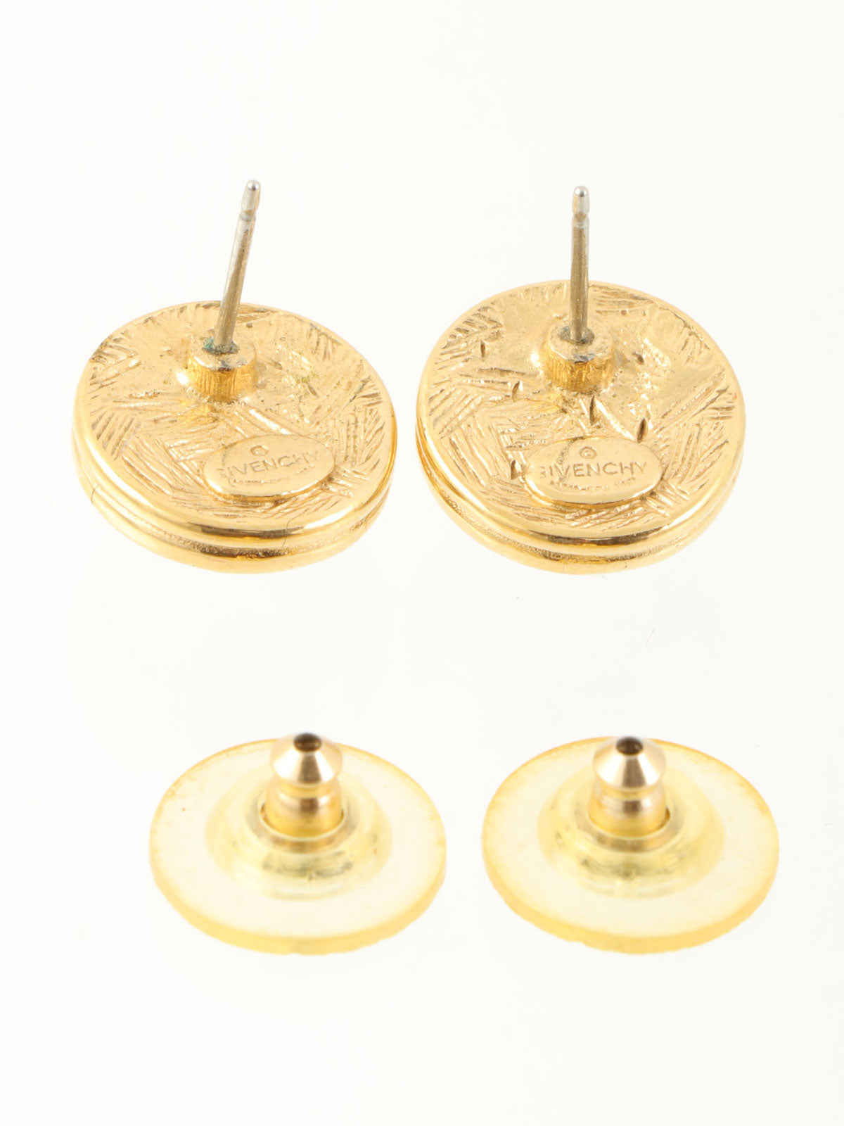 パールラウンドロゴピアス ゴールド