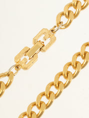 Square Motif Chain Necklace Gold/Black