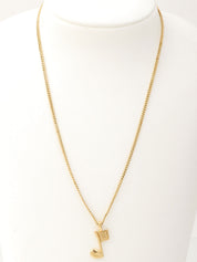 Logo Note Motif Necklace Gold