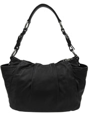 Logo Plate One Shoulder Bag Black