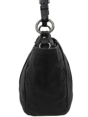 Logo Plate One Shoulder Bag Black